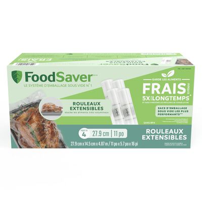Rouleaux extensibles pour scelleuse sous vide FoodSaver 11 po x 16