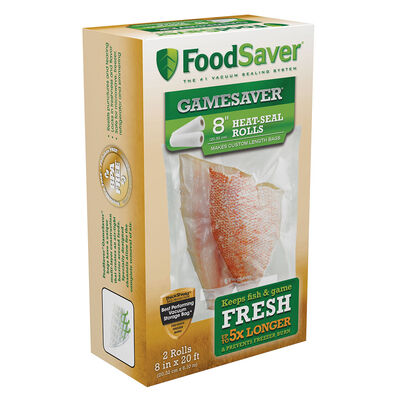 FoodSaver® GameSaver® 8" x 20" Heat-Seal Vacuum Sealer Long Rolls, 2-Pack