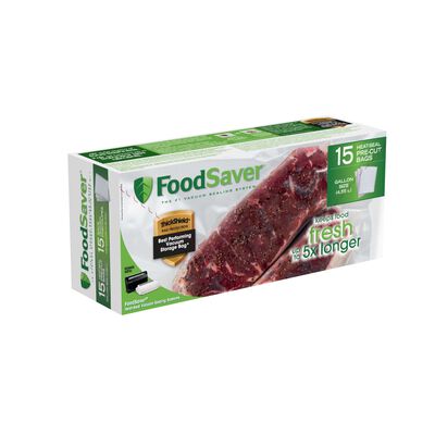 FoodSaver® Gallon Size Heat-Seal Vacuum Sealer Bags, 15 Count FoodSaver® Gallon Size Heat-Seal Vacuum Sealer Bags, 15 Count