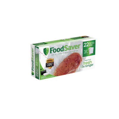 FoodSaver® Quart Size Heat-Seal Vacuum Sealer Bags, 22 Count FoodSaver® Quart Size Heat-Seal Vacuum Sealer Bags, 22 Count
