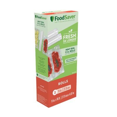 FoodSaver 11" x 16' Vacuum Sealer Rolls (27.9 cm x 4.87 m), 2 Pack