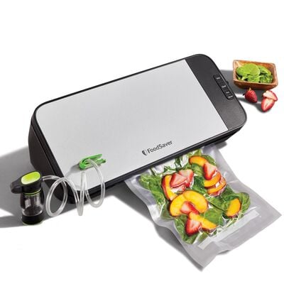 FoodSaver VS2120 Select Vacuum Sealer with 1 Roll & 4 Bags, Silver/Black