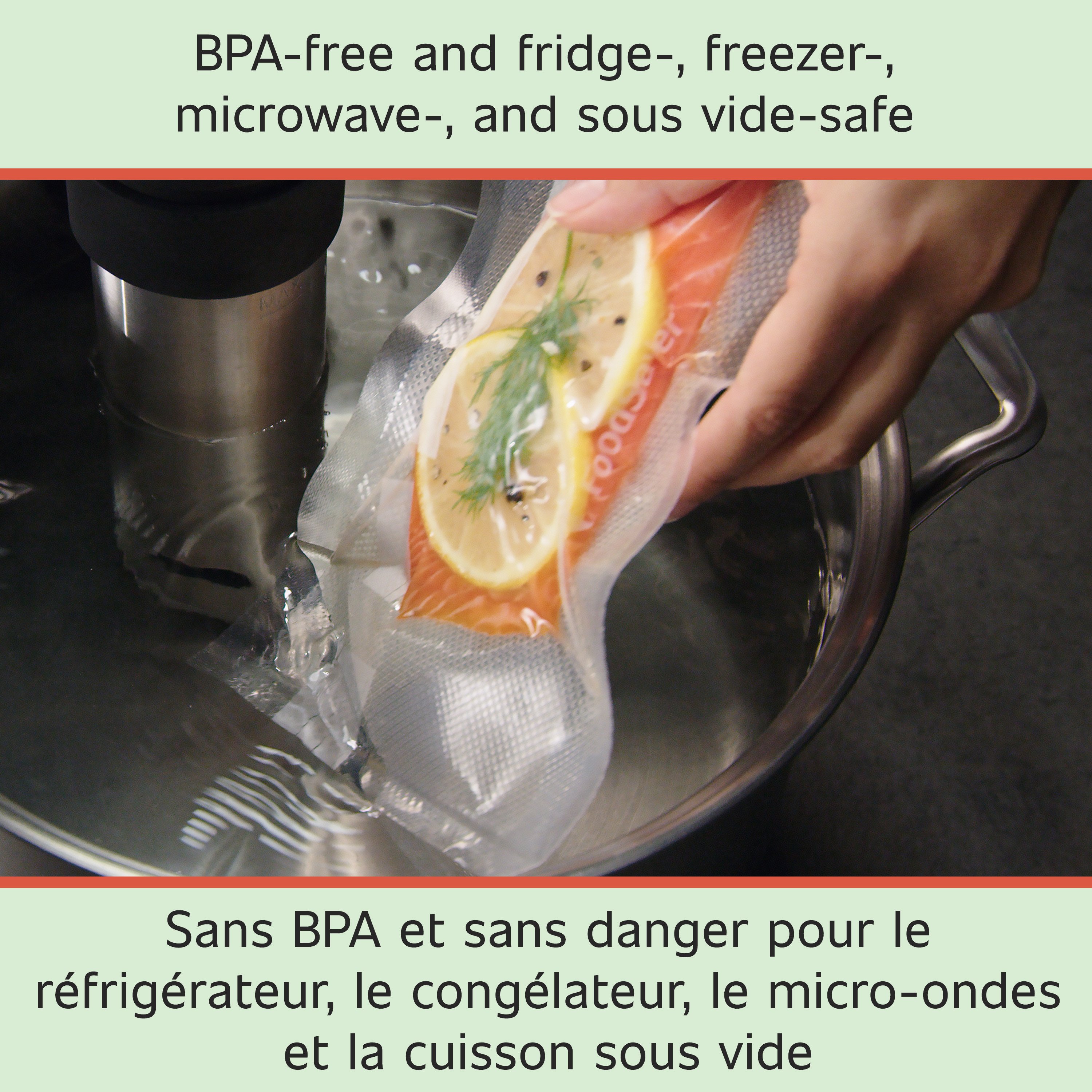 Rouleaux d'emballage sous vide FoodSaver de 27,9 cm x 4,87 m (11