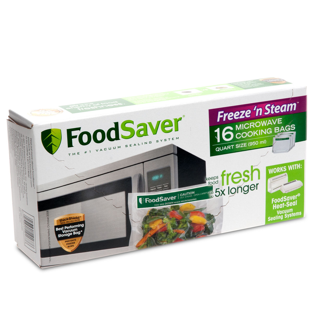 FoodSaver® 16 Freeze 'N Steam™ Microwave Cooking Bags FoodSaver® 16 Freeze 'N Steam™ Microwave Cooking Bags