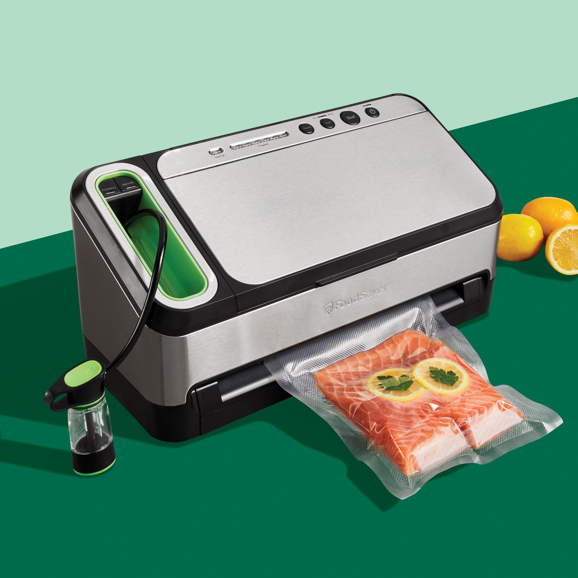 FoodSaver V4840 2 in 1 Automatic Vacuum Sealer Stainless Steel 2170107 FoodSaver Canada