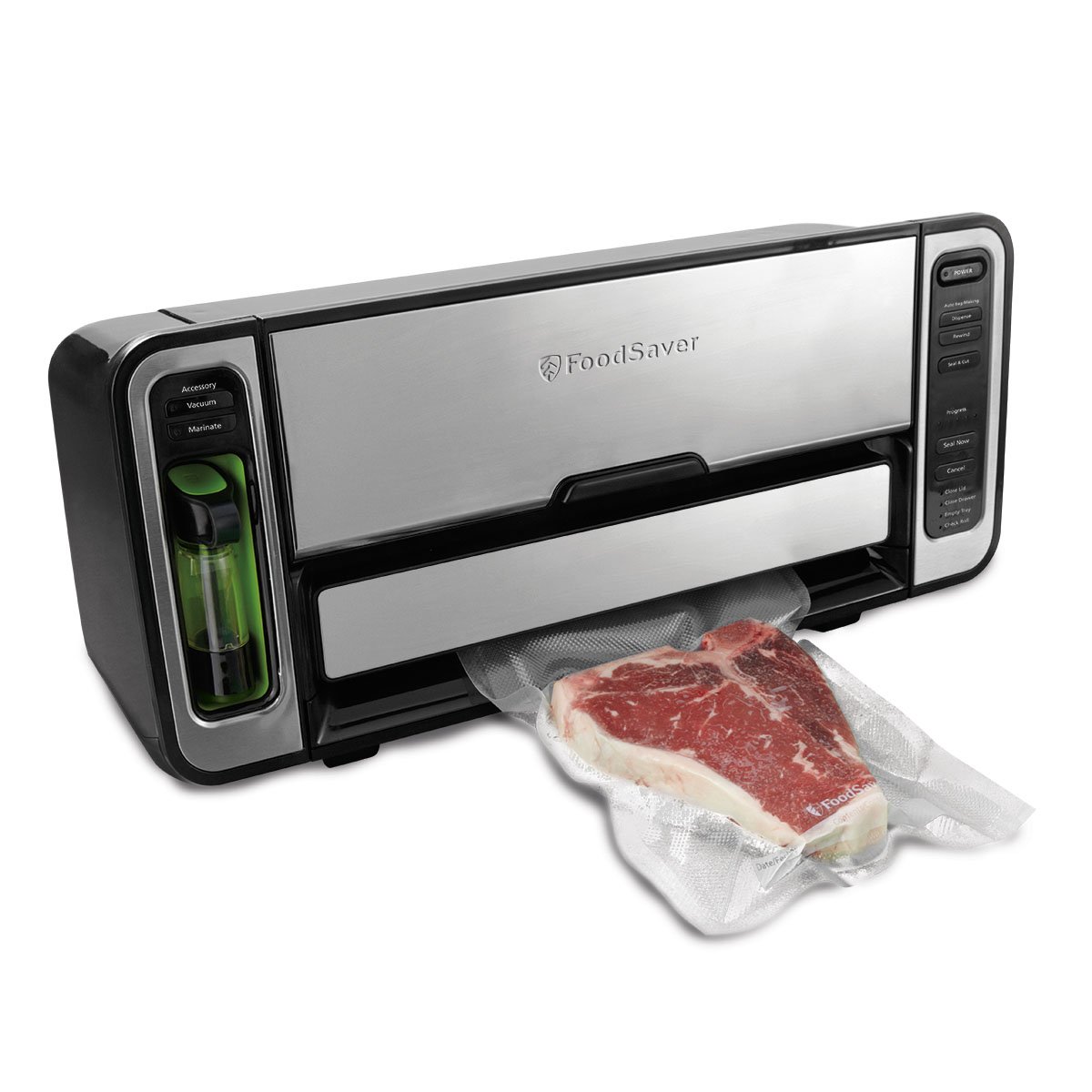 FoodSaver® Countertop V5860 2-In-1 Automatic Bag-Making Vacuum Sealing System, Stainless Steel with Starter Kit FoodSaver® Countertop V5860 2-In-1 Automatic Bag-Making Vacuum Sealing System, Stainless Steel with Starter Kit