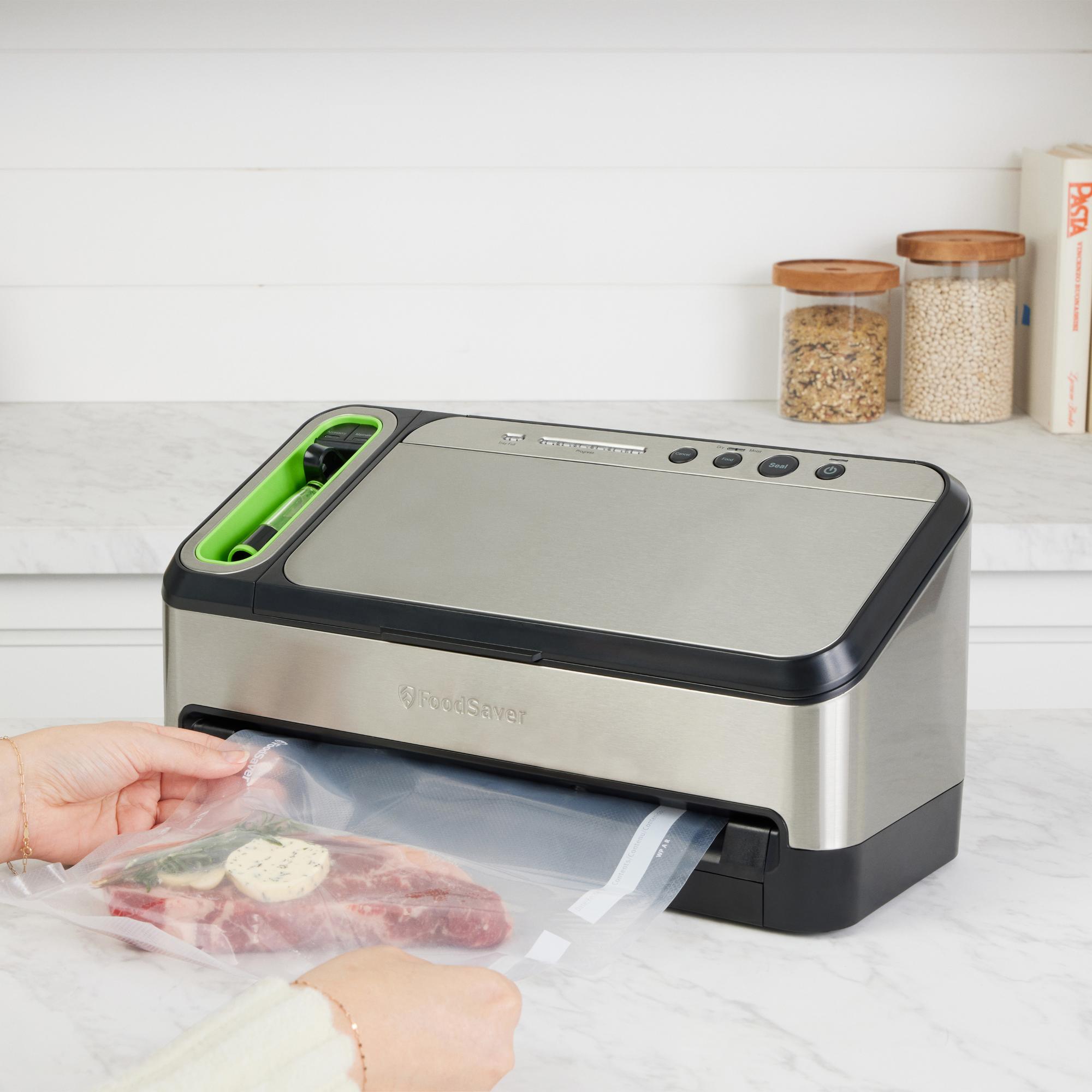 FoodSaver V4840 2 in 1 Automatic Vacuum Sealer Stainless Steel 2170107 FoodSaver Canada
