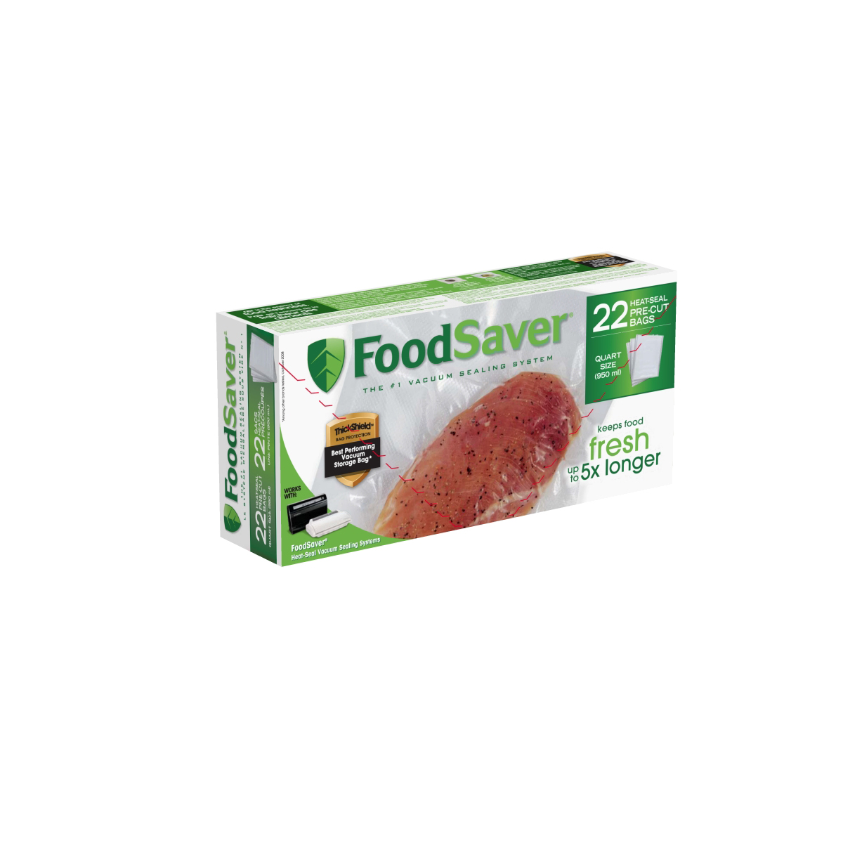 FoodSaver® Quart Size HeatSeal Vacuum Sealer Bags, 22 Count FSFSBF0216